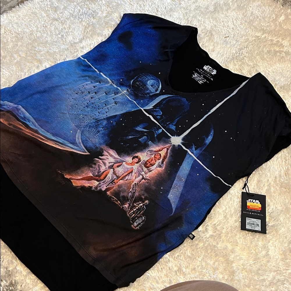 Star Wars Women's Tee - Black and Blue
